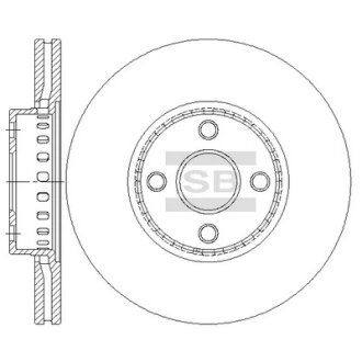 Диск тормозной (кратно 2) передний (вентилируемый) Toyota Corolla (-08) (D=275.0 Hi-Q (SANGSIN) SD4669