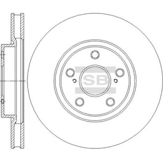 Диск тормозной (кратно 2) передний (вентилируемый) Lexus IS II (09-) (D=296.0mm) Hi-Q (SANGSIN) SD4693