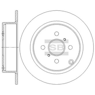 Диск гальмівний (кратно 2) задній Toyota Corolla (-08) (D=269.0mm) HI-Q Hi-Q (SANGSIN) SD4698
