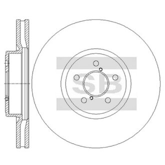 Диск тормозной (кратно 2) передний (вентилируемый) Subaru Forester (13-) (D=315. Hi-Q (SANGSIN) SD4714