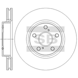Диск гальмівний (кратно 2) передній (вентильований) Toyota C-HR (16-) (D=298.5mm) HI-Q Hi-Q (SANGSIN) SD4907