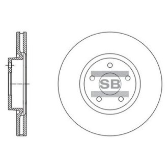 Тормозной диск передний Hi-Q (SANGSIN) SD5304