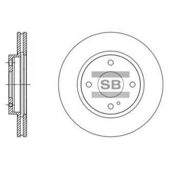 Тормозной диск передний Hi-Q (SANGSIN) SD5306