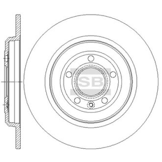 Диск тормозной (кратно 2) задний Ford Explorer (11-) (D=330.0mm) Hi-Q (SANGSIN) SD5319