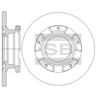 Диск тормозной (кратно 2) задний Ford Transit Custom (12-) (D=288.0mm) Hi-Q (SANGSIN) SD5354