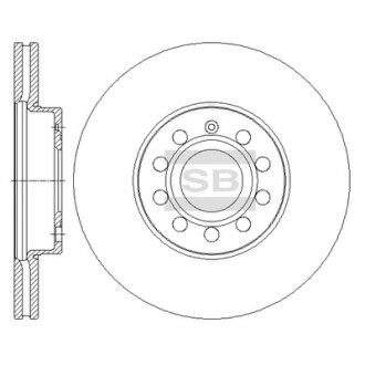 Гальмівний диск Hi-Q (SANGSIN) SD5405
