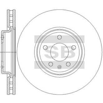 Диск тормозной (кратно 2) передний (вентилируемый) Audi A4, A5, A6, Q5 (D=319.8m Hi-Q (SANGSIN) SD5418