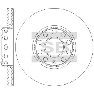Диск тормозной (кратно 2) передний (вентилируемый) Audi A4 (01-), A6 (-05) (D=28 Hi-Q (SANGSIN) SD5421