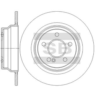 Диск тормозной (кратно 2) задний MB E-CLASS W211 (-09) (D=300.0mm) Hi-Q (SANGSIN) SD5424