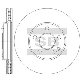 Диск тормозной (кратно 2) передний (вентилируемый) MB A-CLASS W169 (05-) (D=288. Hi-Q (SANGSIN) SD5610