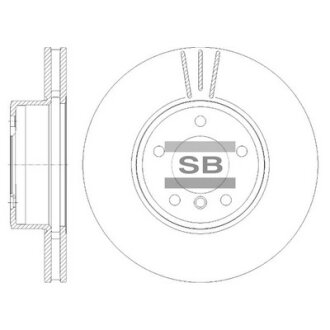 Диск гальмівний (кратно 2) передній (вентильований) BMW 5 E60 HI-Q Hi-Q (SANGSIN) SD5651