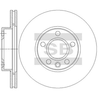 Диск тормозной (кратно 2) передний (вентилируемый) VW Caravelle IV (D=279.7mm) Hi-Q (SANGSIN) SD5714