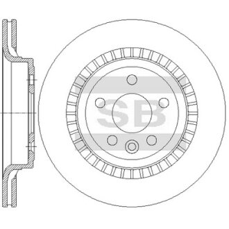 Диск тормозной (кратно 2) задний (вентилируемый) Volvo XC60 (08-) (D=302.0mm) Hi-Q (SANGSIN) SD6107
