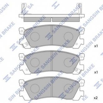 Колодка тормозов. диск. MAZDA 929 2.0I, 2.2I, 3.0I -91 задн. (выр-во SANGSIN) Hi-Q (SANGSIN) SP1060-R (фото 1)