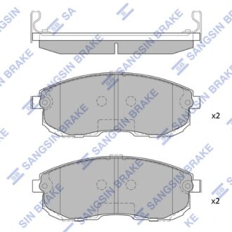 Колодки тормозные передние Nissan Maxima (00-), Infinity G35 AWD (06-) Hi-Q (SANGSIN) SP1107FA