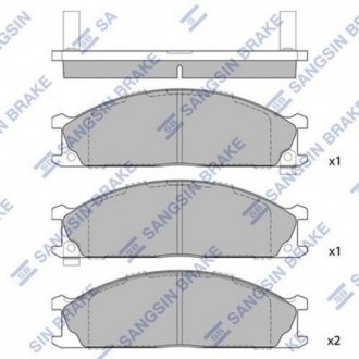 Колодки тормозные дисковые Hi-Q (SANGSIN) SP1140