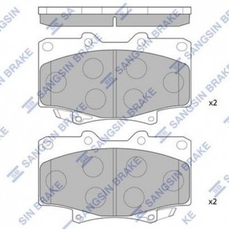 Колодка тормозов. диск. TOYOTA LANDCRUISER 80 передн. (выр-во SANGSIN) Hi-Q (SANGSIN) SP1217