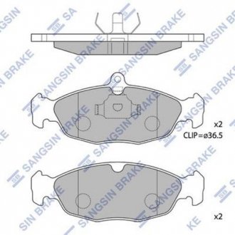 Комплект гальмівних колодок - дискові Hi-Q (SANGSIN) SP1220 (фото 1)