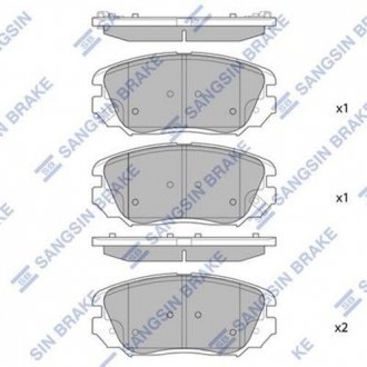 Колодки тормозные дисковые передние Hi-Q (SANGSIN) SP1402