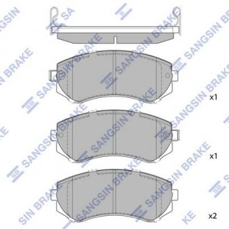 Комплект тормозных колодок из 4 шт. дисков Hi-Q (SANGSIN) SP1492 (фото 1)