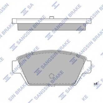 Комплект тормозных колодок из 4 шт. дисков Hi-Q (SANGSIN) SP1514 (фото 1)