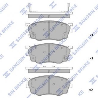 Колодки тормозные дисковые передние Hi-Q (SANGSIN) SP1529