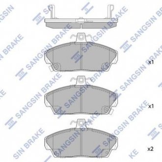 Комплект тормозных колодок из 4 шт. дисков Hi-Q (SANGSIN) SP1571