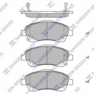 Комплект тормозных колодок из 4 шт. дисков Hi-Q (SANGSIN) SP1576