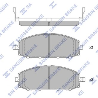 Колодки гальмівні передні Nissan Patrol V (Y61) (-11) HI-Q Hi-Q (SANGSIN) SP1599