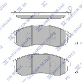 Колодки тормозные дисковые Hi-Q (SANGSIN) SP1602