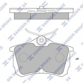 Комплект тормозных колодок из 4 шт. дисков Hi-Q (SANGSIN) SP1635