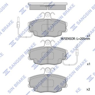 Колодки тормозные передние Renault Clio I Hi-Q (SANGSIN) SP1668