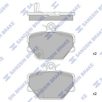 Комплект тормозных колодок из 4 шт. дисков Hi-Q (SANGSIN) SP1674