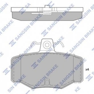 Комплект тормозных колодок из 4 шт. дисков Hi-Q (SANGSIN) SP1741