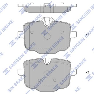 Колодки тормозные задние BMW 5 (F10, F11, F18) (10-), 6 (F12, F13) (11-) Hi-Q (SANGSIN) SP1793