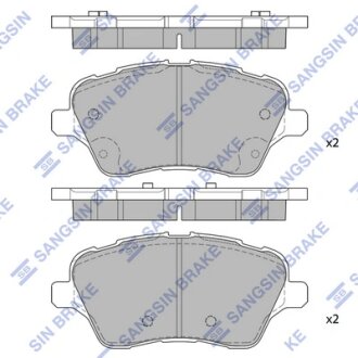 Колодки тормозные передние Ford B-MAX (12-), Fiesta VI (12-), Ford Ttransit Cour Hi-Q (SANGSIN) SP1811