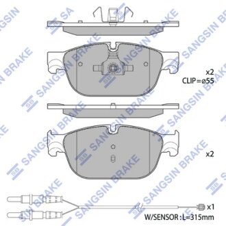 Колодки тормозные передние Citroen C4 II (B7), C5 III (RD), C6 (TD), DS4, DS5, P Hi-Q (SANGSIN) SP1828