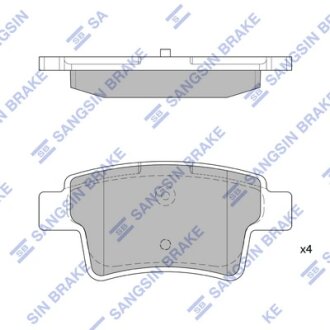 Колодки тормозные задние Citroen C4 Picasso I (07-) Hi-Q (SANGSIN) SP1831