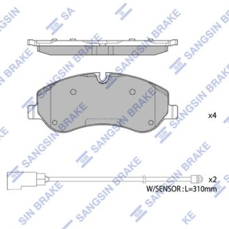 Комплект гальмівних колодок Hi-Q (SANGSIN) SP1885