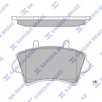 Колодки тормозные передние Renault Master II (JD) (00-) Hi-Q (SANGSIN) SP1894