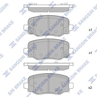 Колодки гальмівні задні Fiat 500X (16-), Jeep Renegade (15-) HI-Q Hi-Q (SANGSIN) SP1917
