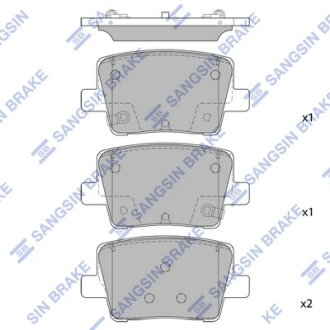 Колодки гальмівні задні (дискові) Kia K9 (RJ) (18-) HI-Q Hi-Q (SANGSIN) SP1925