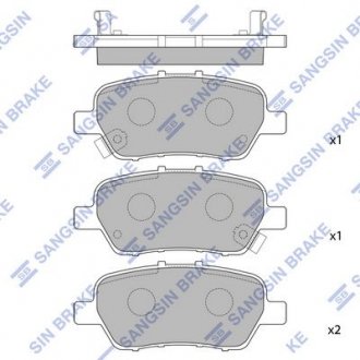 Тормозные колодки кт. Hi-Q (SANGSIN) SP2104