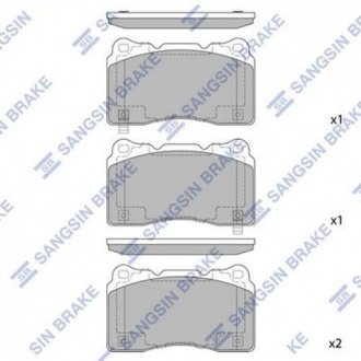 Комплект тормозных колодок из 4 шт. дисков Hi-Q (SANGSIN) SP2119