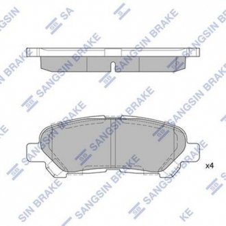 Колодка тормозов. диск. TOYOTA HIGHLANDER задн. (выр-во SANGSIN) Hi-Q (SANGSIN) SP2136