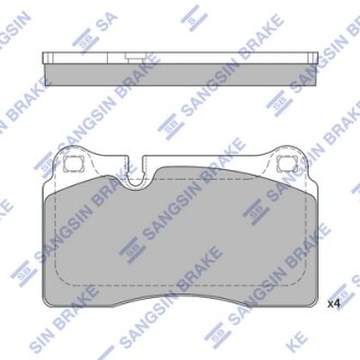 Колодки тормозные передние Audi A3 (11-), VW Touareg (06-) Hi-Q (SANGSIN) SP2231