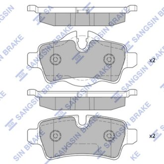 Колодки гальмівні задні Mini Cooper (07-) HI-Q Hi-Q (SANGSIN) SP2246