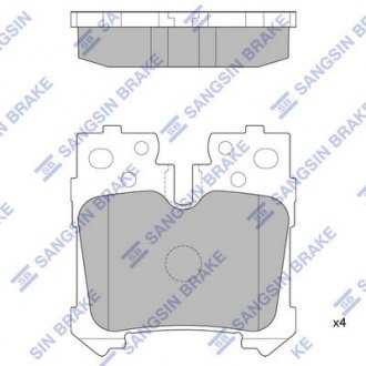 Колодки тормозные дисковые Hi-Q (SANGSIN) SP2301