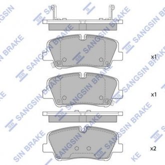 Колодки гальмівні дискові (комплект 4 шт) Hi-Q (SANGSIN) SP4038