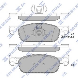 Тормозные колодки кт. Hi-Q (SANGSIN) SP4054